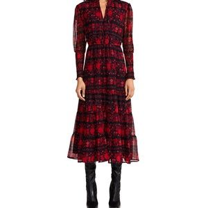 Bb Dakota midi smocked tiered floral dress-Small